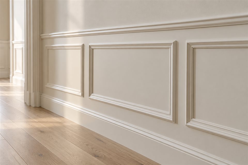 Illustrative lower-wall molding frame details
